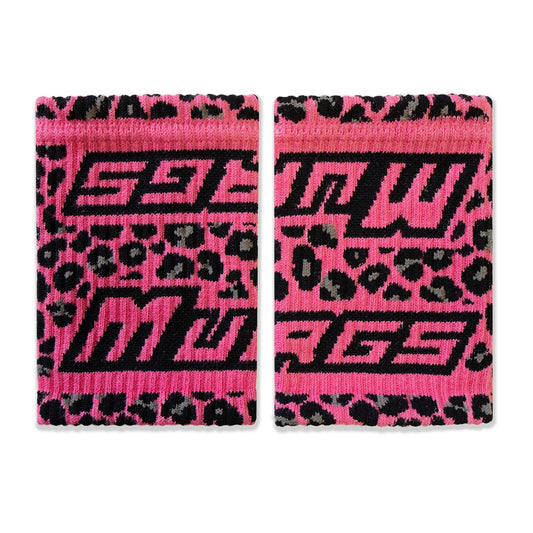 Wristbands - Pink Leopard Print (Pair)-0